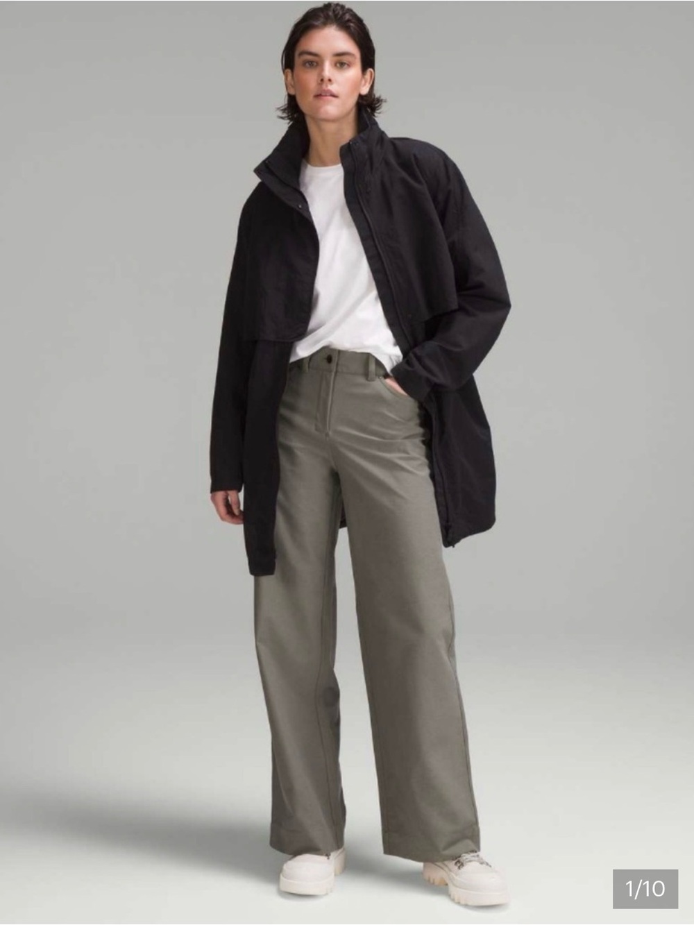 lululemon athletica Wide Leg Pants in Olive Green